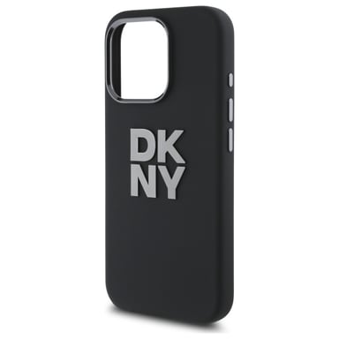 Étui DKNY pour iPhone 16 Pro Max  6.9'' noir étui rigide Liquid Silicone Metal Logo