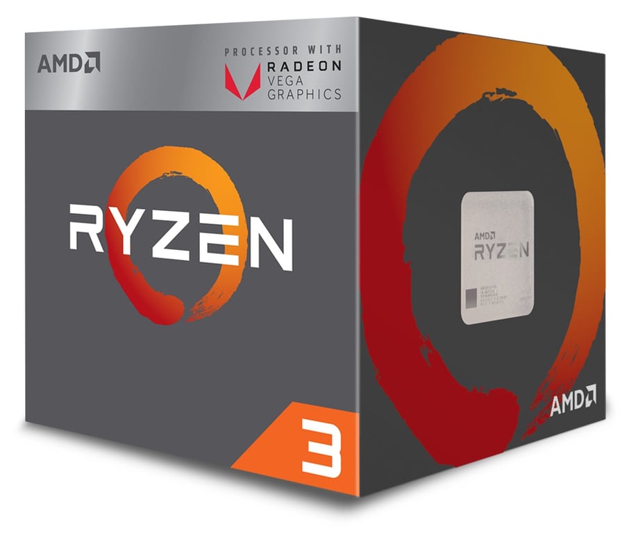 AMD  Ryzen 3 2200G processeur 3,5 GHz 2 Mo L2 Bo&icirc;te - Neuf
