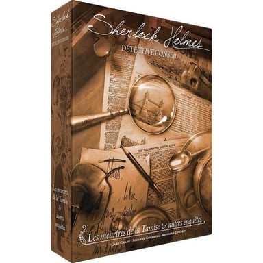 Juego de mesa cooperativo Asmodée Sherlock Holmes Detective Consejo Los asesinatos del Támesis y otras investigaciones Caja en francés