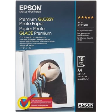 Epson Premium Glossy Photo Paper - A4 - 2x 15 Feuilles