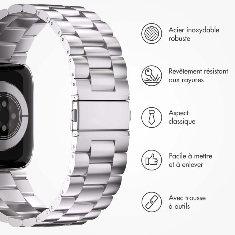 Bracelet Apple Watch 49mm Acier - vue 3