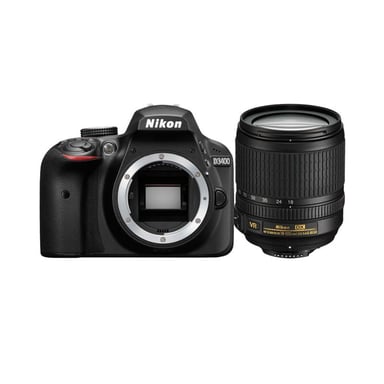 Nikon D3400 + 18-105mm VR + 8GB SD Juego de cámara SLR 24,2 MP CMOS 6000 x 4000 Pixeles Negro