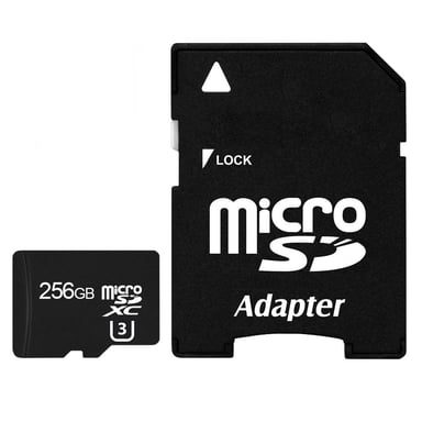 Carte Micro SD 256 Go Classe U3 Mémoire à Transfert Rapide Adaptateur Fourni YONIS