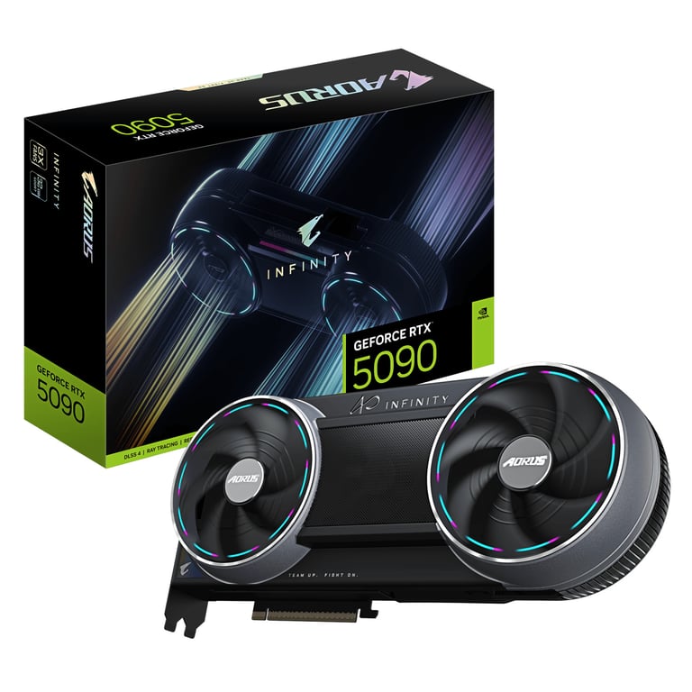 Carte Graphique GIGABYTE AORUS GeForce RTX 5090 INFINITY GDDR7 Reflex 2 RTX AI DLSS4