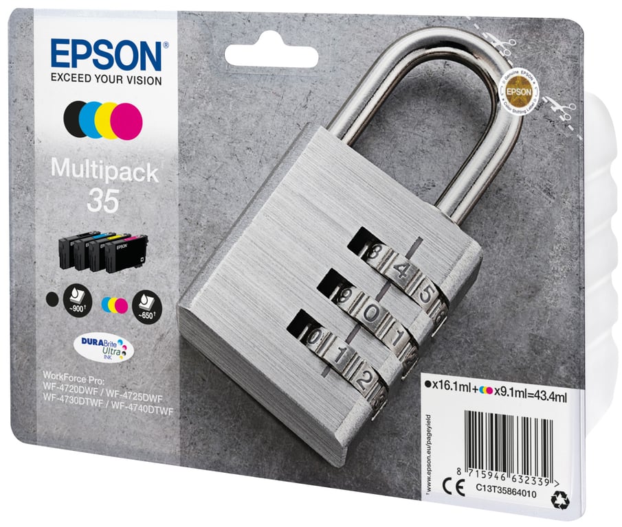 Pack de Cartouche d'encre Epson Cadenas 4 couleurs - vue 10