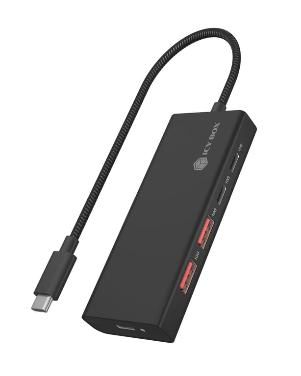ICY BOX IB HUB1436 CPD station d'accueil Avec fil USB 3.2 Gen 2 3.1 Gen 2 Type C Neuf