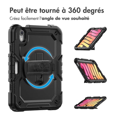 Accezz Coque arrière Defender XT pour Apple iPad Mini 7 (2024) / iPad Mini 6 (2021) - Noir