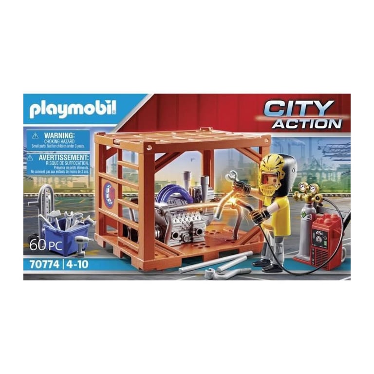 PLAYMOBIL 70774 Ouvrier et conteneur Neuf - vue 2