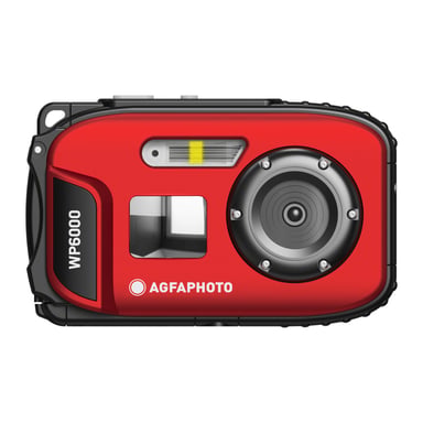 AGFAPHOTO Realishot WP6000 - Cámara Digital Resistente al Agua, 3m/10ft, 18 MP, Vídeo HD, Pantalla LCD de 2.4'', Zoom Digital 16x, Autofoco, Espejo para Selfies, Batería de Litio - Vermelho