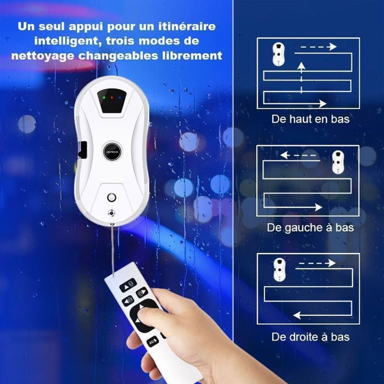 Liectroux Robot Lave Vitres YW610 Blanc - vue 6