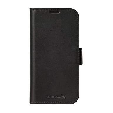 Custodia a portafoglio in pelle con funzione supporto e chiusura magnetica
