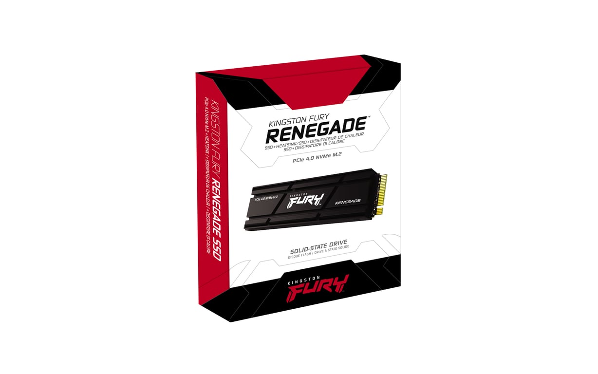 Kingston Technology 2000G RENEGADE PCIe 4.0 NVMe SSD W/ Radiateur de dissipation thermique - Neuf