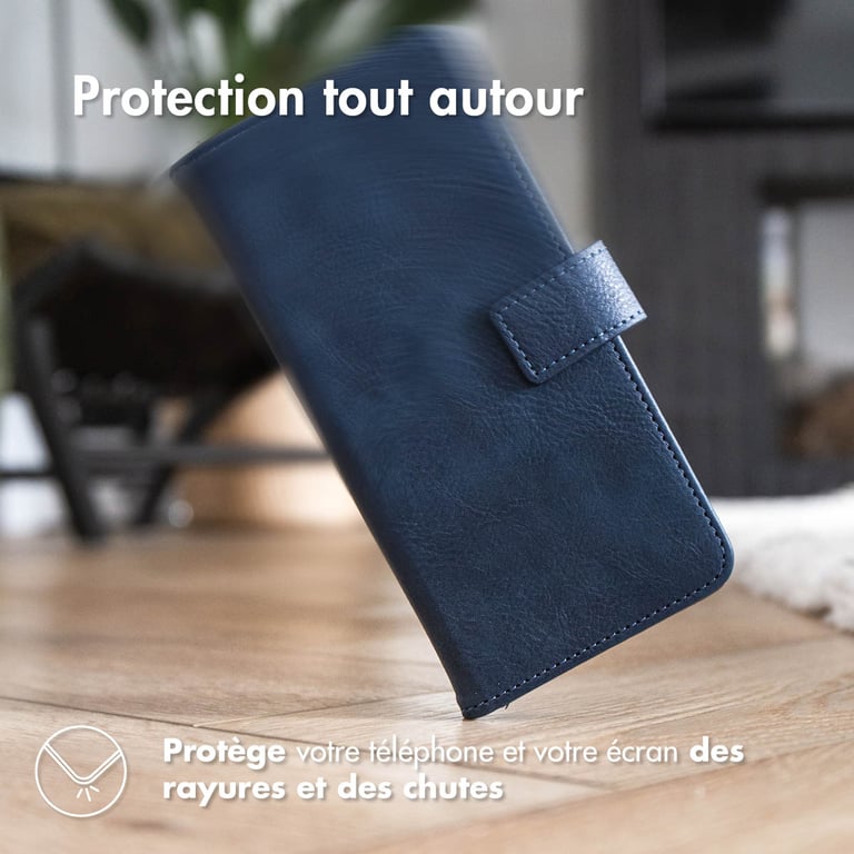 imoshion Étui de téléphone portefeuille Luxe pour iPhone 14 Plus - Bleu foncé