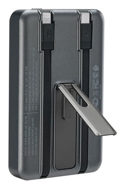 Rivacase VA2608 banque d'alimentation électrique Lithium Polymère (LiPo) 10000 mAh Recharge sans fil Noir, Gris