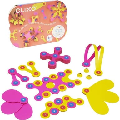 Clixo Tiny & Mighty – 9 Pièces Magnétiques Flexibles – Jeu De Construction Créatif Dès 4 Ans