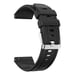 Bracelet en silicone incurvé compatible avec Huawei GT6 Pro avec boucle argentée - Bracelet de remplacement Black