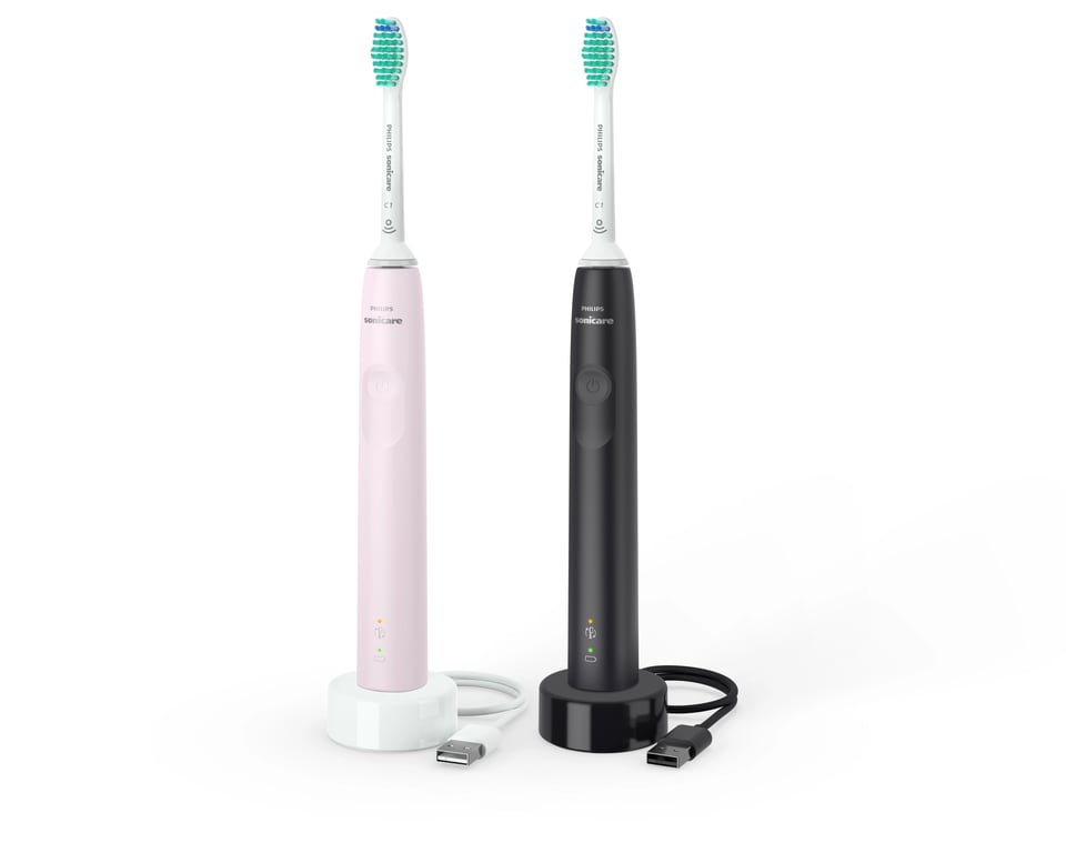 Philips Sonicare 3100 Brosse à dents électrique sonique capteur de pression et minuterie pastel et pack de 2 modèle HX367515 - vue 8