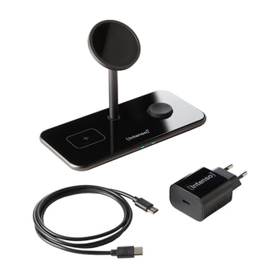 Intenso MB13 Écouteurs, Smartphone, Smartwatch Noir USB Recharge sans fil Charge rapide Intérieure