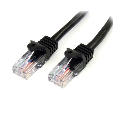 StarTech.com Cable de red Cat5e UTP sin gancho de 2m - Cable Ethernet RJ45 anti-enganchón - M/M - Negro