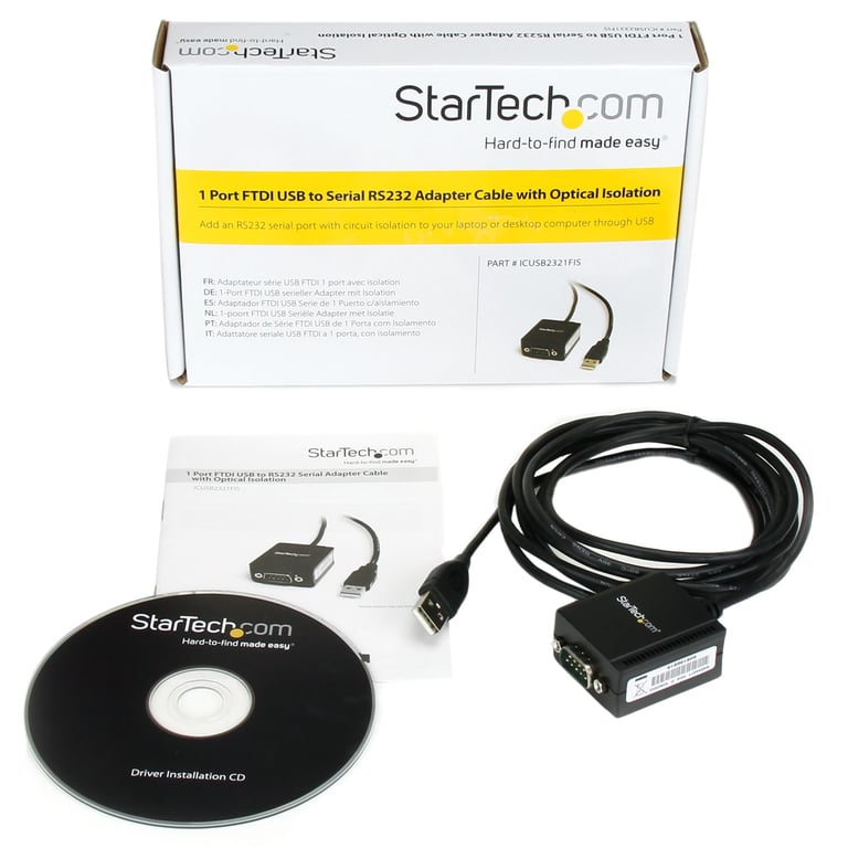StarTech.com Câble adaptateur FTDI USB vers série RS232 1 port avec isolation optique Neuf - vue 3