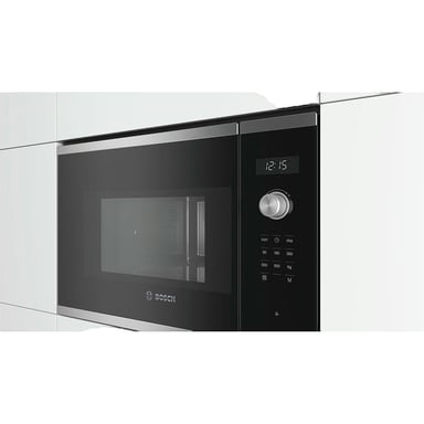 Bosch Micro-ondes encastrable - Série 6 - BFL554MS0 - Noir / Inox - 594 x 388 x 383 cm Noir - vue 4