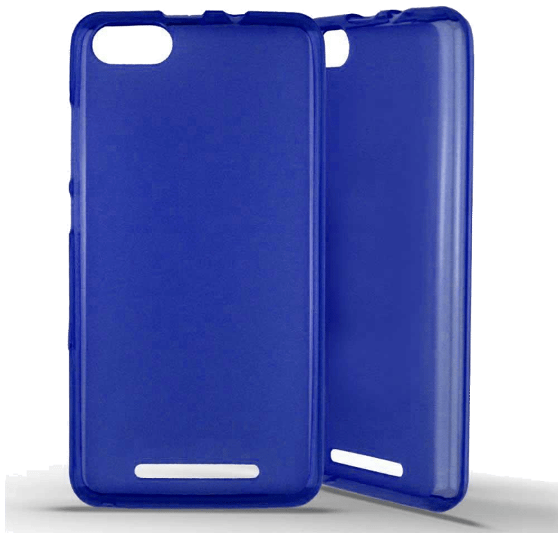 Coque silicone unie compatible Givré Bleu Wiko Lenny 3