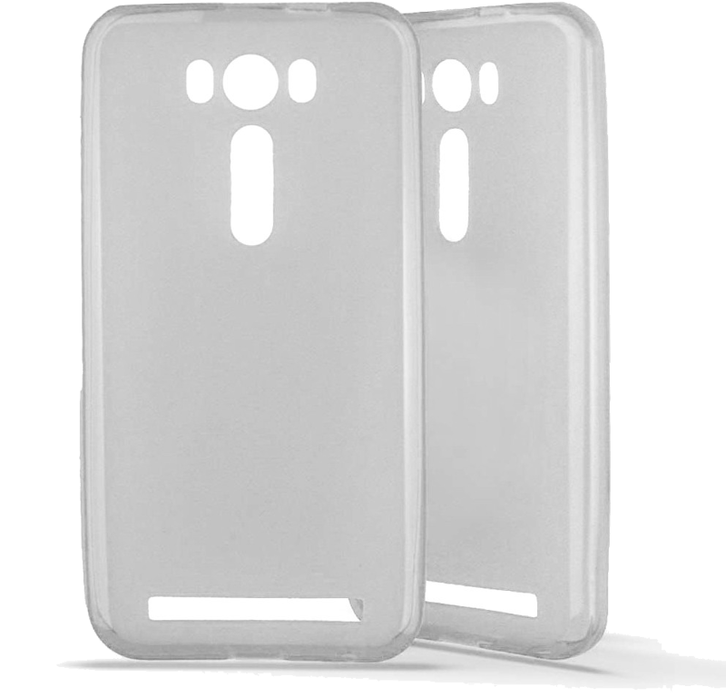 Coque silicone unie compatible Givré Blanc Asus Zenfone 2 Laser ZE500KL