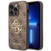 Guess 4G Logo Backcover in metallo per Apple iPhone 14 Pro - Marrone