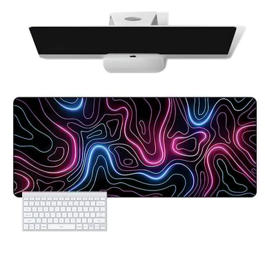 Alfombrilla de ratón grande y extendida para escritorio Black XL