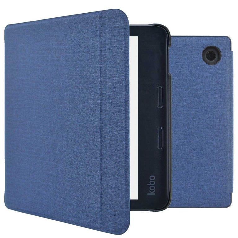 imoshion Étui de liseuse portefeuille Canvas Sleepcover avec support pour Kobo Libra 2 / Tolino Vision 6 Neuf