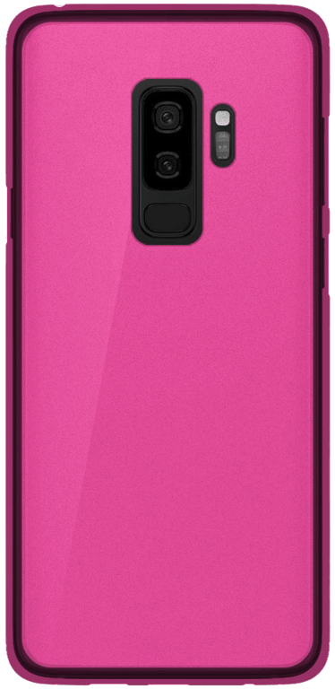 Coque silicone unie compatible Givré Rose Samsung Galaxy S9 Plus