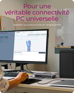 ICY BOX IB-DK8801-TB4 Avec fil Thunderbolt 4 Anthracite, Noir