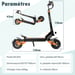 Patinete Eléctrico MAXTURN X1 - 1000W 48V15.6Ah 10'' Neumáticos Tubeless Scooter Eléctrico Chasis Aluminio - Negro