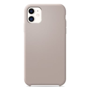 Coque silicone unie Soft Touch Sable rosé compatible Apple iPhone 11