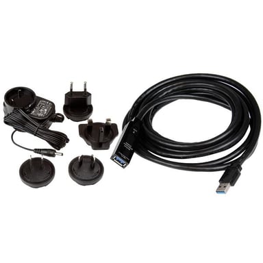 StarTech.com Cable Extensor Alargador USB 3.0 SuperSpeed Activo de 3m - USB A Macho a Hembra - Negro