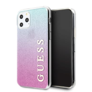 Étui Guess pour iPhone 11 Pro rose et bleu