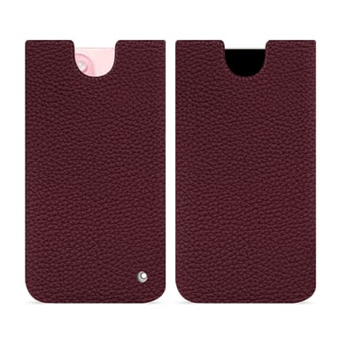 Pochette cuir Apple iPhone 15 -  - Violet - Cuir grainé
