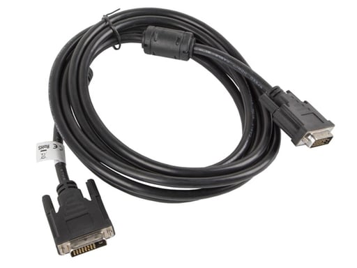 Lanberg CA-DVID-10CC-0030-BK Dvi-D (24+1Pol) Stecker auf Dvi-D (24+1Pol) Stecker Dual Link Kabel, 3m schwarz câble DVI Noir