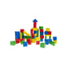 Jeu de construction HEROS Blocs en bois colorés 50 pièces FSC Noir, rouge, bleu