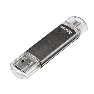 Laeta Twin'' USB FlashPen, USB 2.0, 128 GB, 10 MB/s, gris