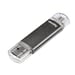 Clé USB FlashPen ''Laeta Twin'', USB 2.0, 128 GB, 10 MB/s, gris