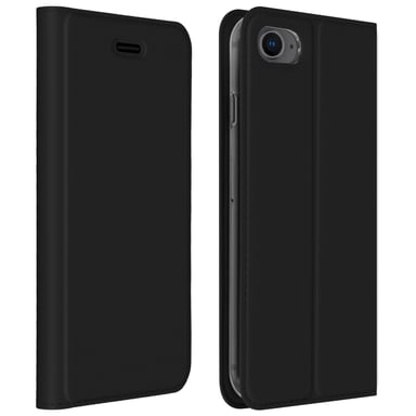 Funda iPhone 7 / 8 / SE 2020 Cartera Cierre y F.Soporte – Negro