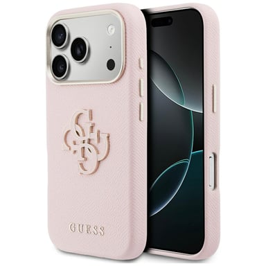 Étui Guess FW Resin Logo pour iPhone 17 Pro, rose