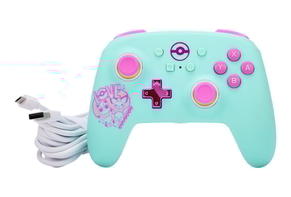 PowerA NSGP0146-01 accessorio per videogiochi Blu, Rosa USB Analogico Nintendo Switch gamepad