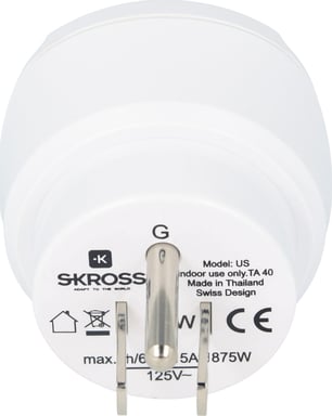 Adattatore da viaggio 15A universale