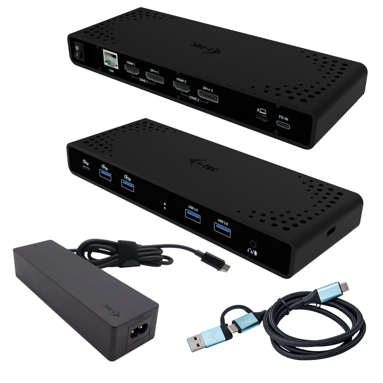 i tec Universal Dual 4K Display Docking Station + Power Delivery