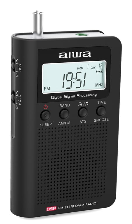 Radio Portable AIWA RSD-45BK – AM/FM, Écran LCD Rétroéclairé