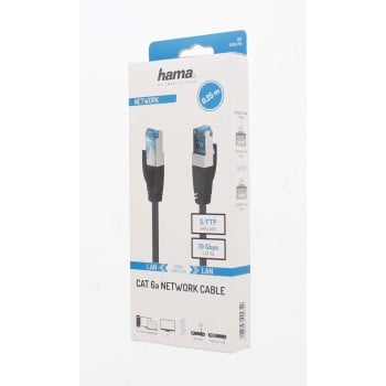 Hama 00200678 Cavo di rete nero 0,25 m Cat6a S/FTP (S-STP)
