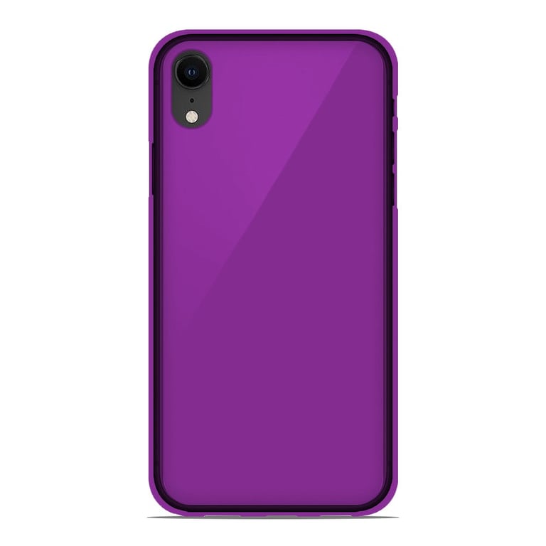 Coque silicone unie compatible Givré Violet Apple iPhone XR
