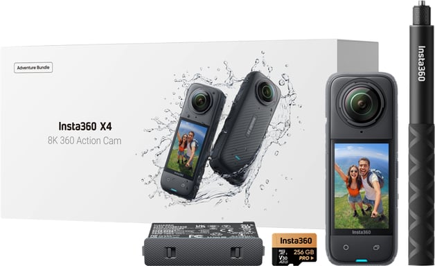 Insta360 X4 Adventure Bundle cámara para deporte de acción 72 MP 8K Ultra HD CMOS 25,4 / 2 mm (1 / 2'') Wifi 500 g